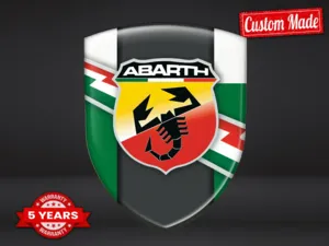 Fiat Abarth Domed Badges Resilient Max Elegant Pro Performance